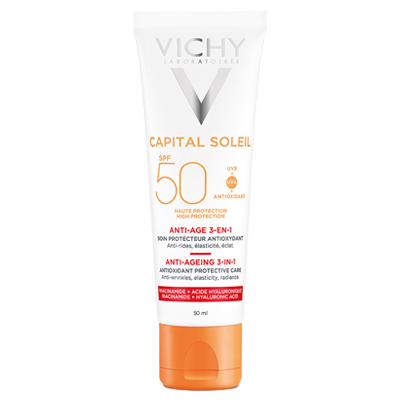CAPITAL SOLEIL ANTI-EDAD 3-EN-1 FPS 50 Protector solar