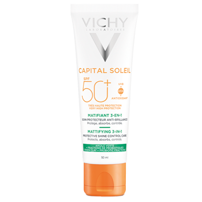 CAPITAL SOLEIL MATIFICANTE 3-EN-1 FPS 50+ Crema