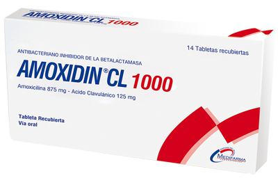 AMOXIDIN CL Tabletas recubiertas