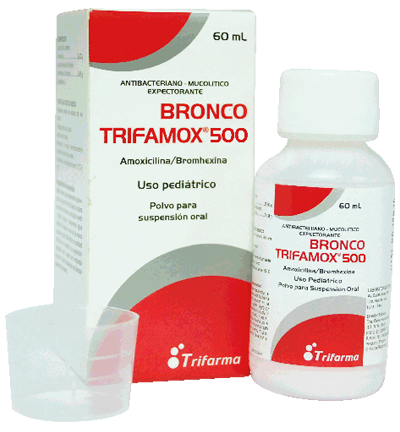 BRONCO TRIFAMOX Polvo para suspensión oral