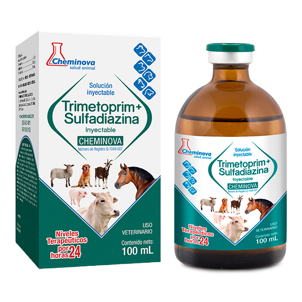 TRIMETOPRIM + SULFADIAZINA INYECTABLE CHEMINOVA Solución inyectable